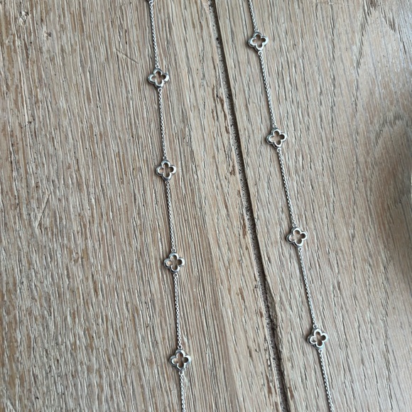 Heidi Klum sterling silver clover long necklace - Picture 7 of 9